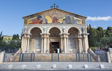 Fototapeta na wymiar The Church of All Nations (Basilica of the Agony)