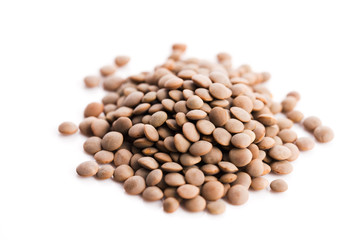 Lentils Isolated on White Background