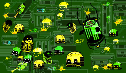 Obraz premium computer virus