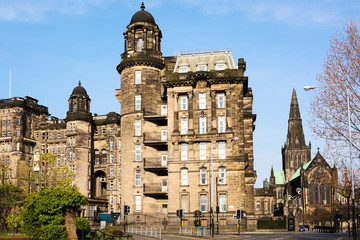 Royal Infirmary and St Mungo's Cathedral in Glasgow, Scotland