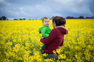 Fototapeta premium mom and baby in nature