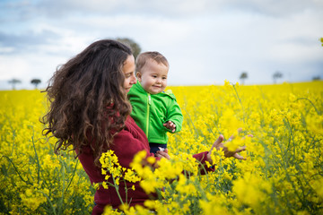 Fototapeta premium mom and baby in nature