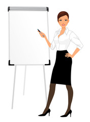 Businesswoman character presentation