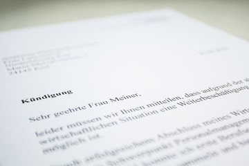 Obraz premium Kündigung 2