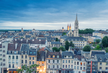Caen aerial cityscape, Normandy - France - obrazy, fototapety, plakaty