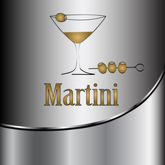 Martini glass design menu background. Vector