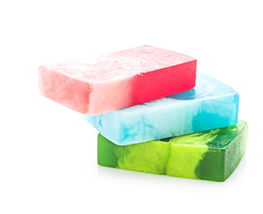 handmade soap on white
