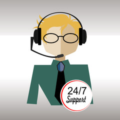 technical support over degrade color background