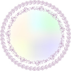 Ornamental Round Lace Border Pattern, Circle Background