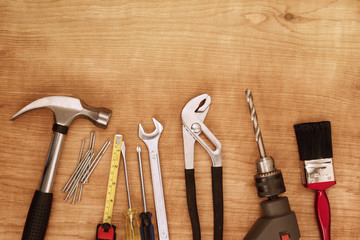 Tools on wood
