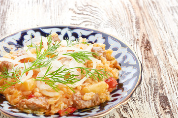 Pilau - traditional uzbek dish