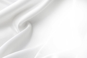 Obraz premium White silk texture background. Copy space