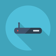 Flat modern design with shadow vector icons: Wi fi adapter