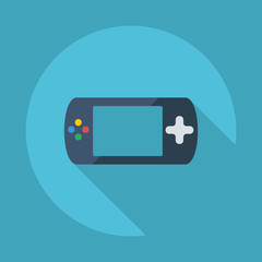 Flat modern design with shadow vector icons: game console