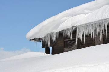 icicles on cottage