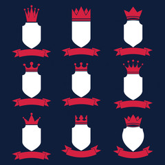 Collection of empire design elements. Heraldic royal coronet