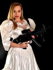 woman with gun
