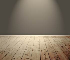 Empty room with wooden floor