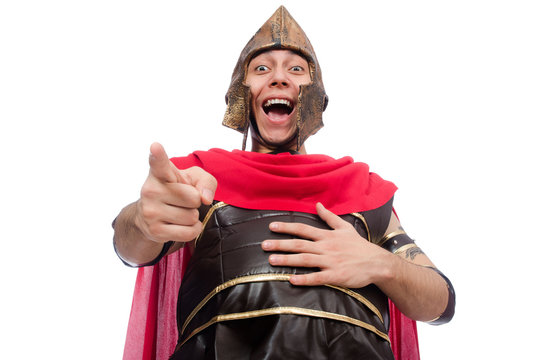 Gladiator isolated on white