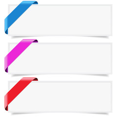 Corner Ribbon Web Banner Set