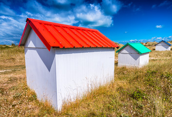 Wooden Cabins on a beautiful beach