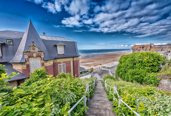 Homes of Deauville in Normandy - France - obrazy, fototapety, plakaty