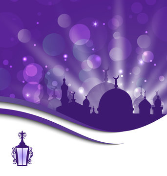 Greeting card template for Ramadan Kareem