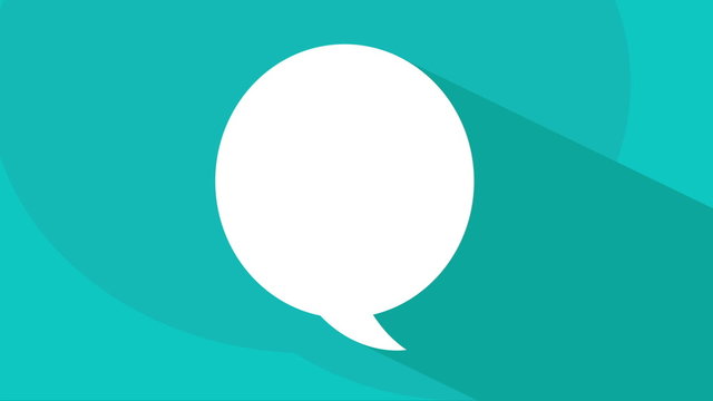 Blue bubble with space to insert text or design, Video animation