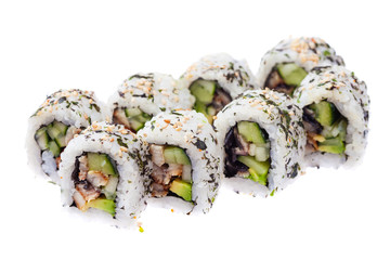 Eel and avocado maki