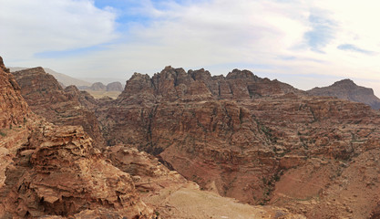 Fototapeta na wymiar Mountains of Petra, Jordan