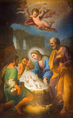 Rome - The painting of Nativity - obrazy, fototapety, plakaty