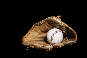 Baseball Glove and Ball