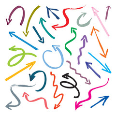 Group of color vector arrows