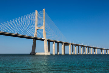Fototapeta premium Vasco da Gama Bridge in Lisbon