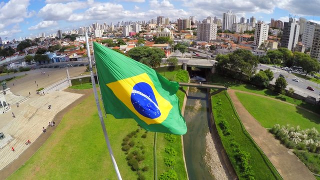 Brazilian waving flag - Latin America