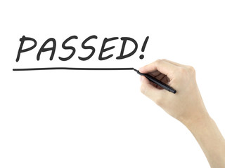 passed word written by man's hand