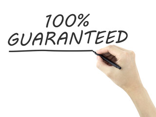 100 percent guaranteed words written by man's hand