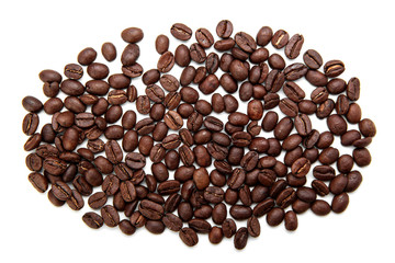 Coffe Beans Isolated On White Background