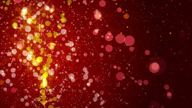 abstract red background and particles, loop