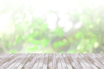 Blurred abstract for background with wooden floor