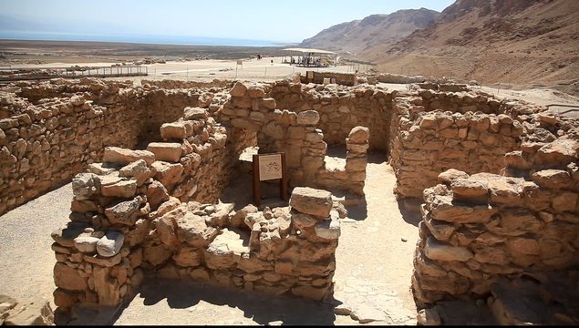 Khirbet Qumran near the caves where Dead Sea Scrolls were found