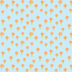 Flower drawing pattern.