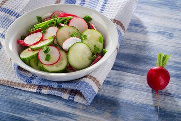 healthy salad with radish