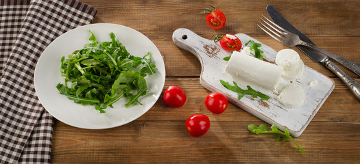 Goat cheese with salad