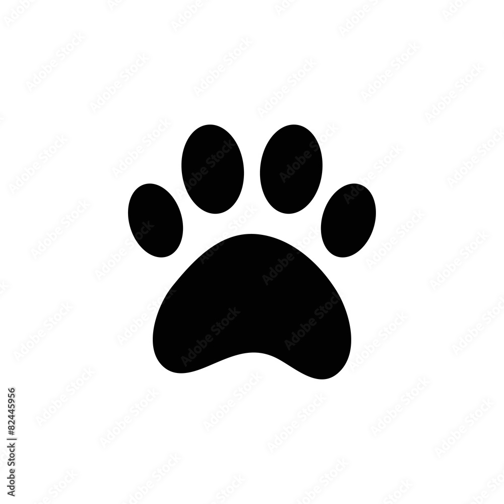 Sticker paw of dog