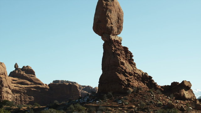 WS TU Rock formations in Arches National Park / Utah, USA