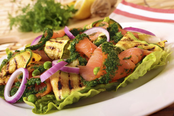 Smoked salmon salad