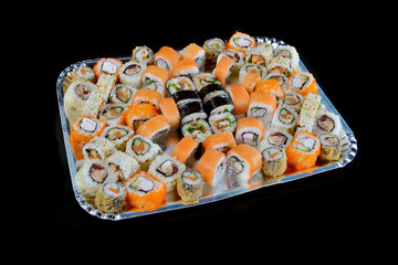 Delicious sushi rolls