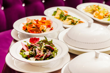 table with food