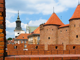 Barbikan - a fortress in Warsaw, Poland